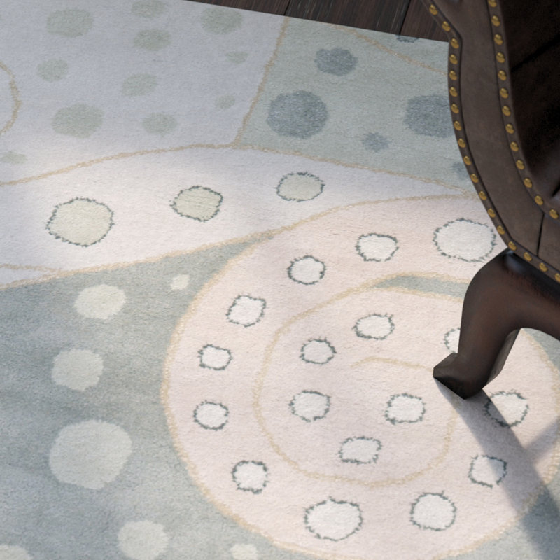 Tapis floral en laine touffeté à la main Bella, Rectangle 6 pi x 9 pi