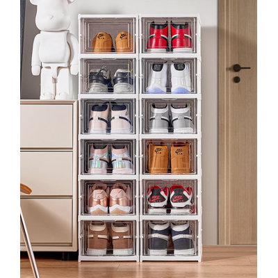 Range-chaussures pliable - aucune installation requise, étagère à chaussures robuste et spacieuse