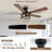 52" 5 - Reversible Blade Ceiling Fan With Lights, Quiet Dc Motor And Remote Control
