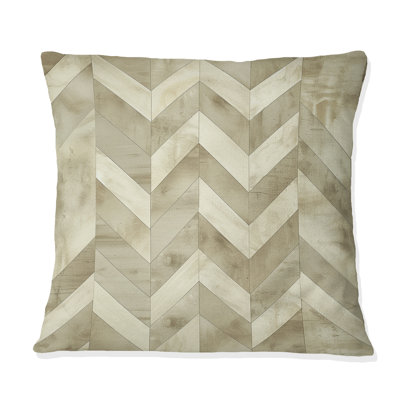 Coussin Beige Chevron Dreams IV - Modern