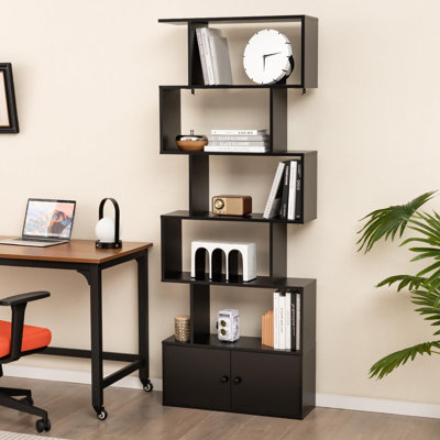 Berwaldt 183 cm H x 70 cm W Geometric Bookcase
