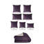 Ensemble de housse de couette en velours de couleur unie 8 pièces Cascade-98194605-98194608