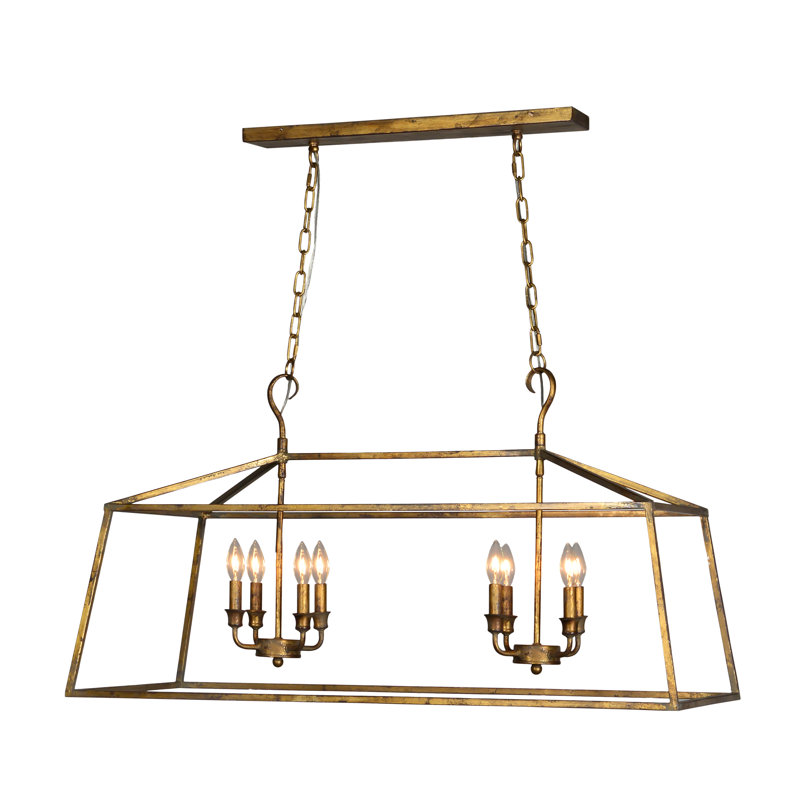Luminaire suspendu linéaire à 8 lumières Bahena