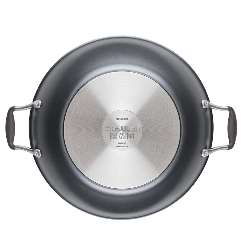 Graphite 14'' Nonstick Aluminum Wok with Stainless Steel Lid