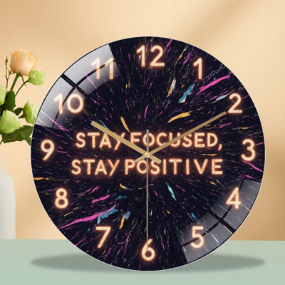 Horloge murale en verre 12 po