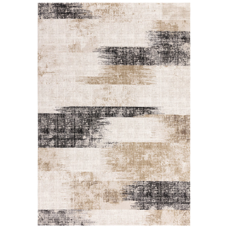 Abrienne Soft Shiny Lines Beige/Grey/Black Rug