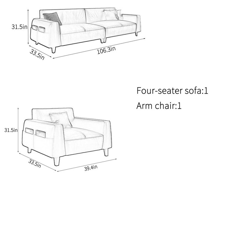 Business simple high-grade office sofa set