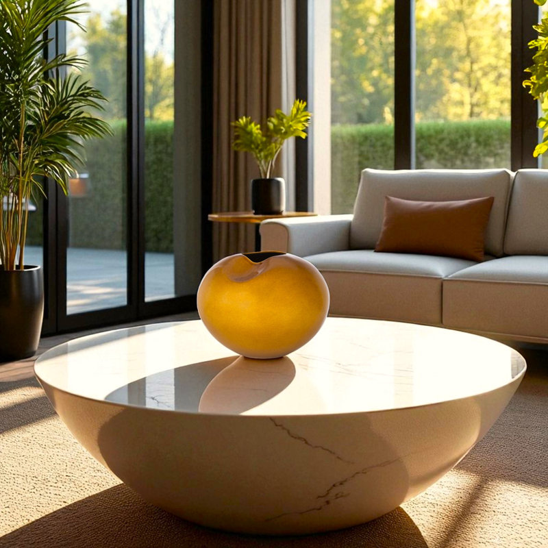 Milan Handmade Ceramic Vase, Honey