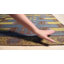 Tapis tissé à plat à la main camel/bleu ciel Wald-2018230346