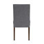 Ensemble de salle à manger classique 7 pièces brun foncé et 6 chaises d'appoint rembourrées gris-129753358-129753360