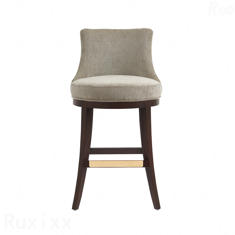 Tabouret de bar idéal pour les chambres à coucher relaxantes, Taupe