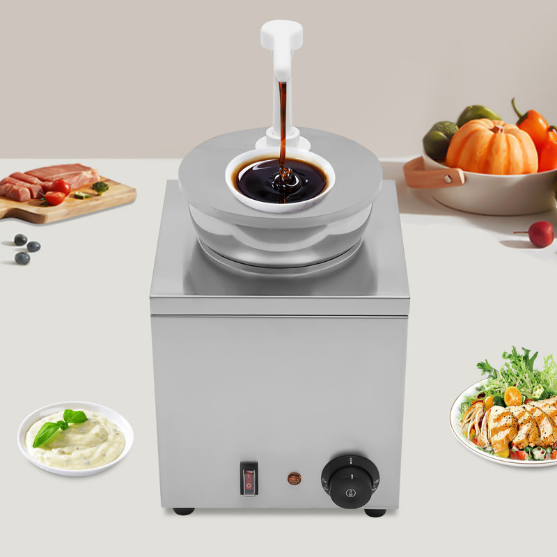Distributeur de chauffe-eau électrique pour caramel au fromage fondant chaud, argent