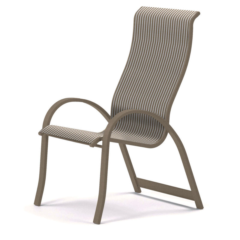 Chaise de patio empilable Hirotaka Supreme, Brun clair, Désert texturé
