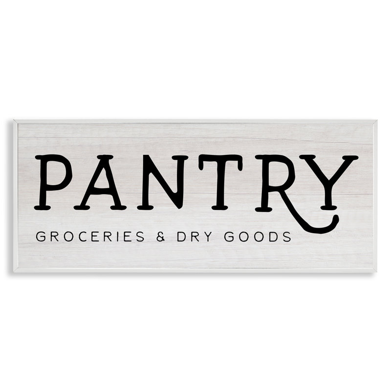 «Rustic Pantry Griceries», art de la giclée blanche encadrée par Daphne Polselli, H 10 po x l 24 po