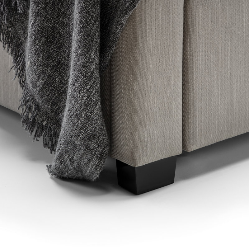 Deloss Upholstered Storage Bed with Mattress, Double (4'6)