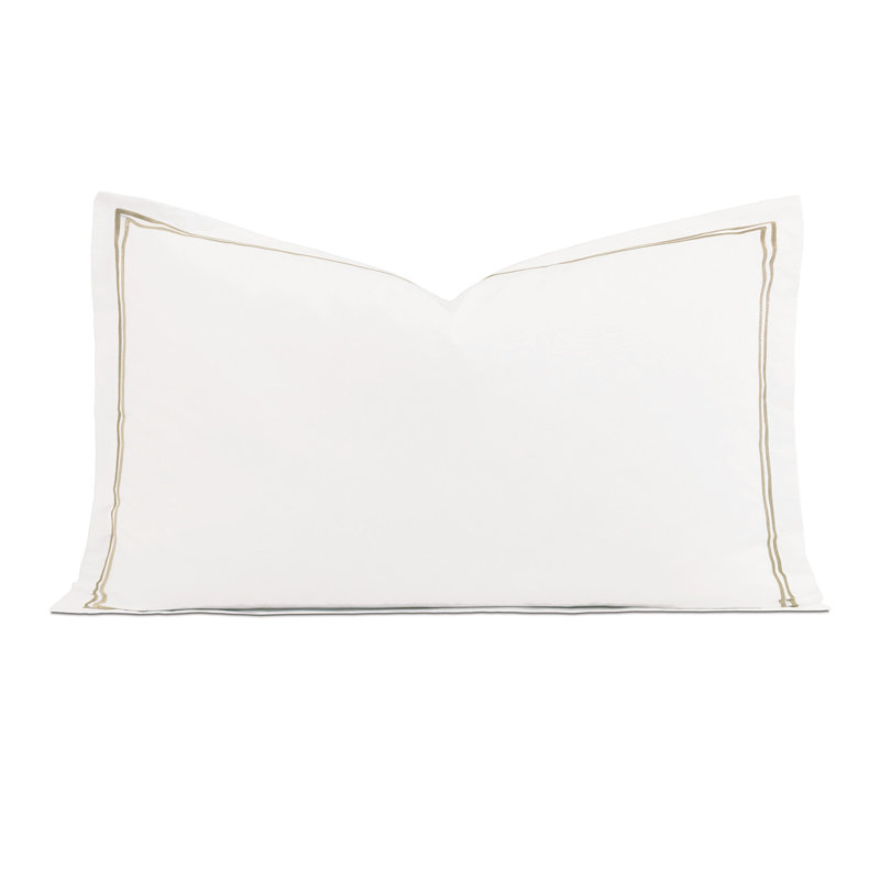 Enzo 100% Cotton Pillow Sham, White/Lake, King