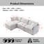 Canapé modulaire de 105 po en tissu de chenille rembourré de 105 po, canapé modulaire 3 places avec repose-pieds en L-65534073
