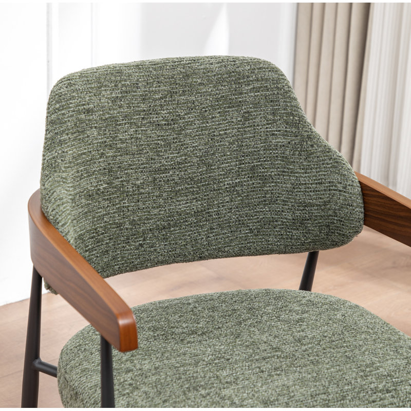Chaise de salle à manger rembourrée Devane, Vert