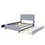 Grand lit plateforme tapissier en velours