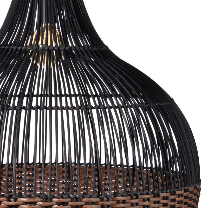 Assiatou 1 - Light Natural Dome Pendant, 78" H x 15.75" W x 15.75" D