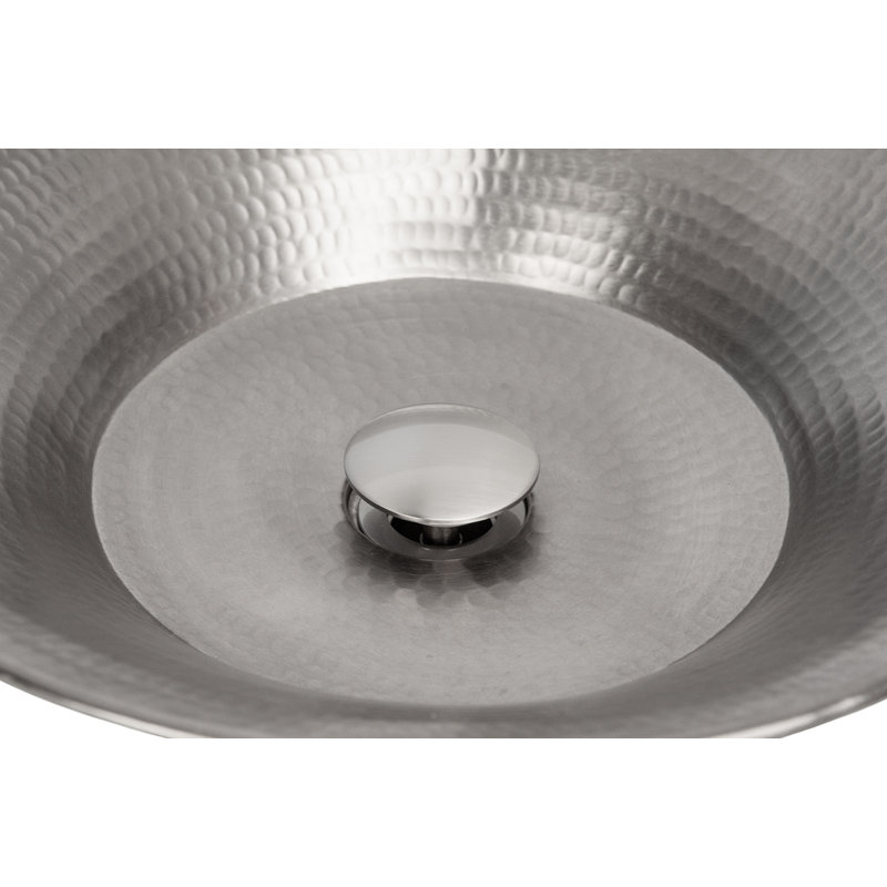 Brushed Nickel Non-Overflow Pop-Up Bathroom Sink Drain