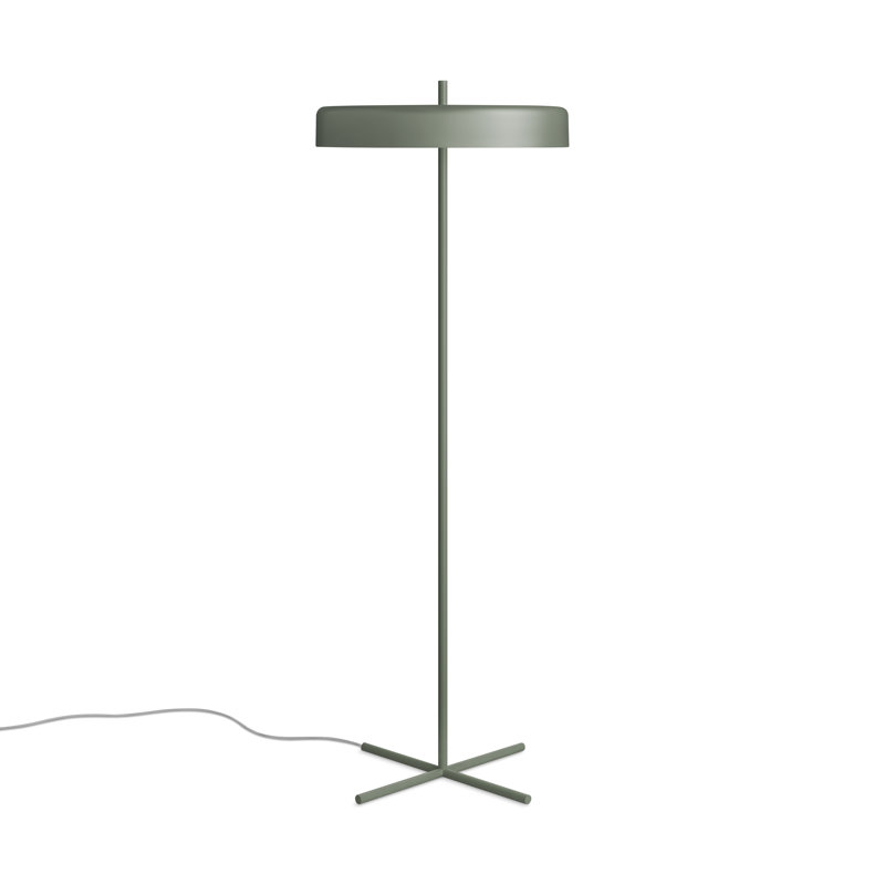 Bobber 57'' LED Traditional Floor Lamp, Gray Green