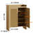 42.5" Tall Rattan Shoe Cabinet With Doors, 6-Tier Shoe Storage Cabinet With Adjustable Shelves, Wooden Freestanding Shoe Organizer Shoe Cabinet For Entryway,Hallway,Living Room-1766811385