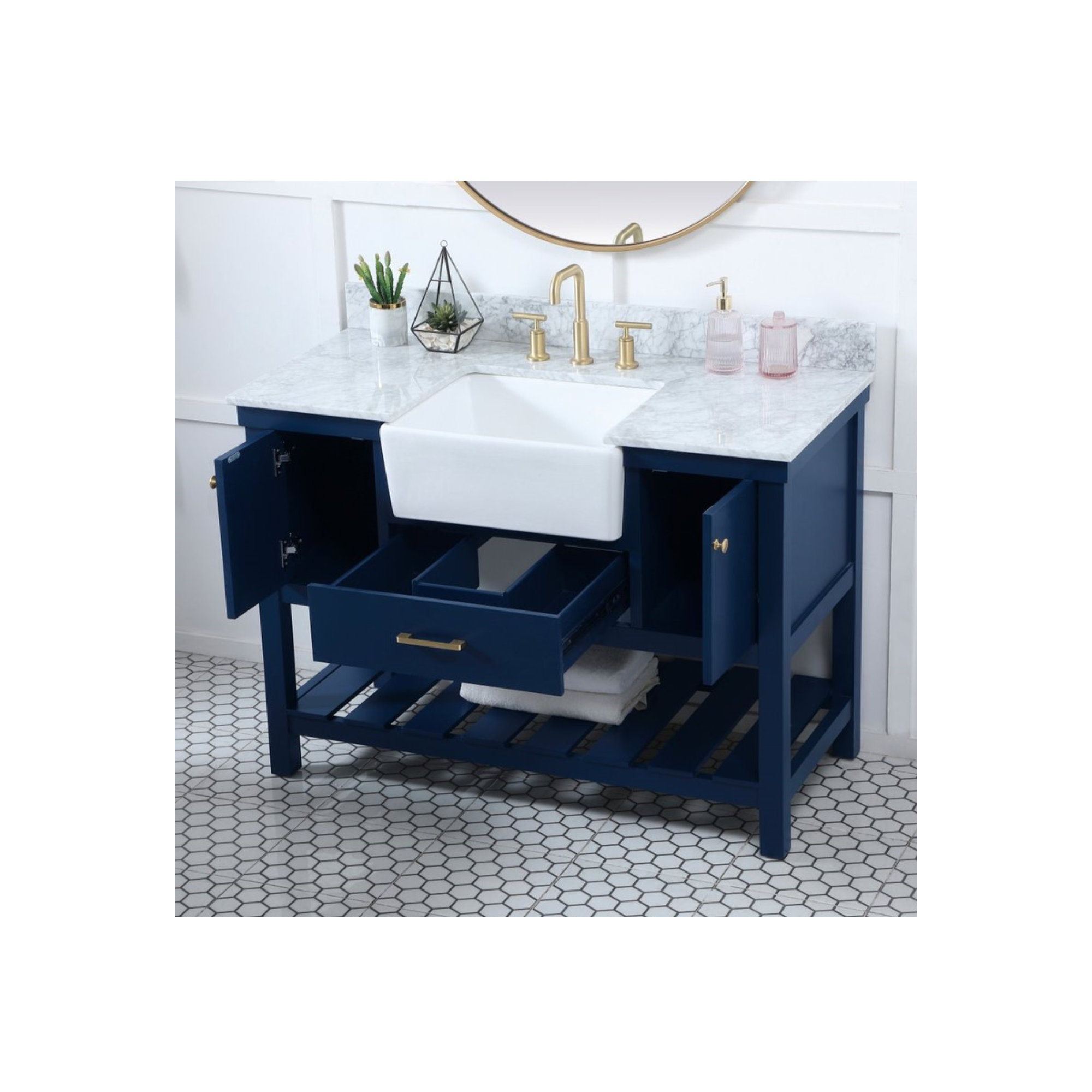 Pelaghia 48'' Single Bathroom Vanity, Blue