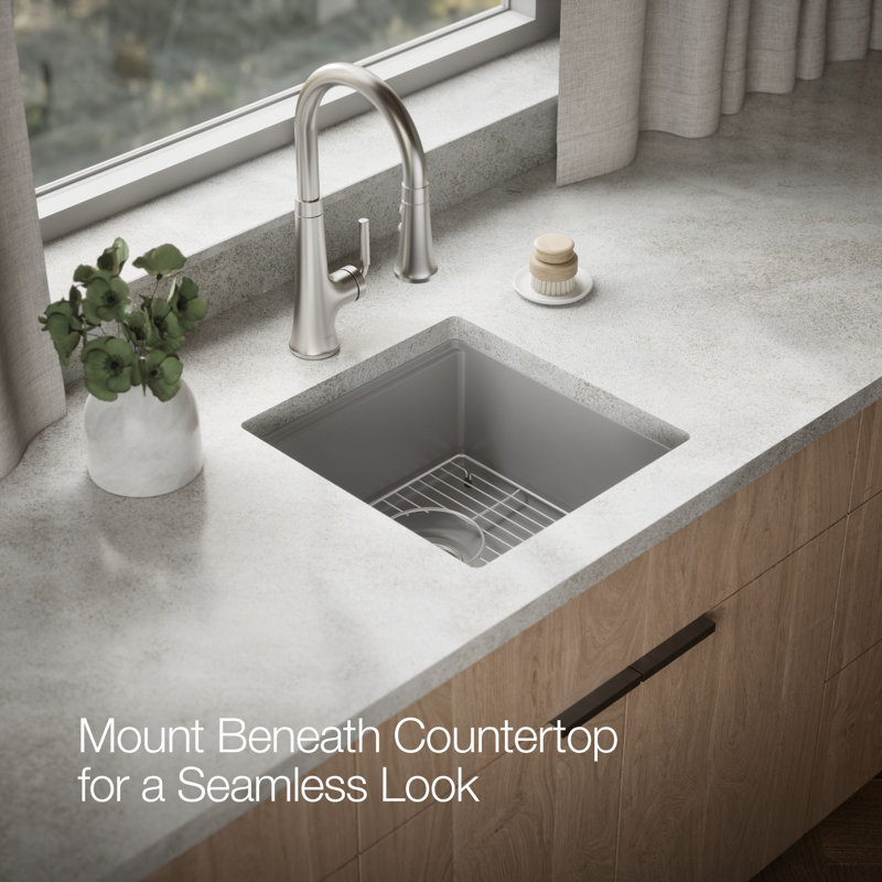 Billings Undermount Bar Sink, Gray