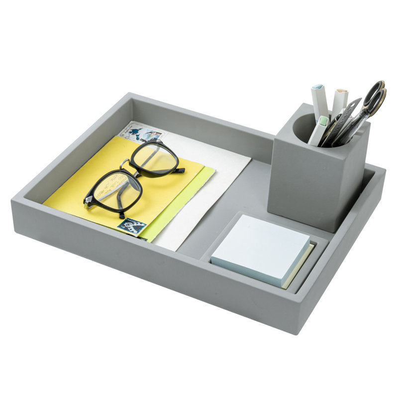 Marble Stackable Desk Organiser Set