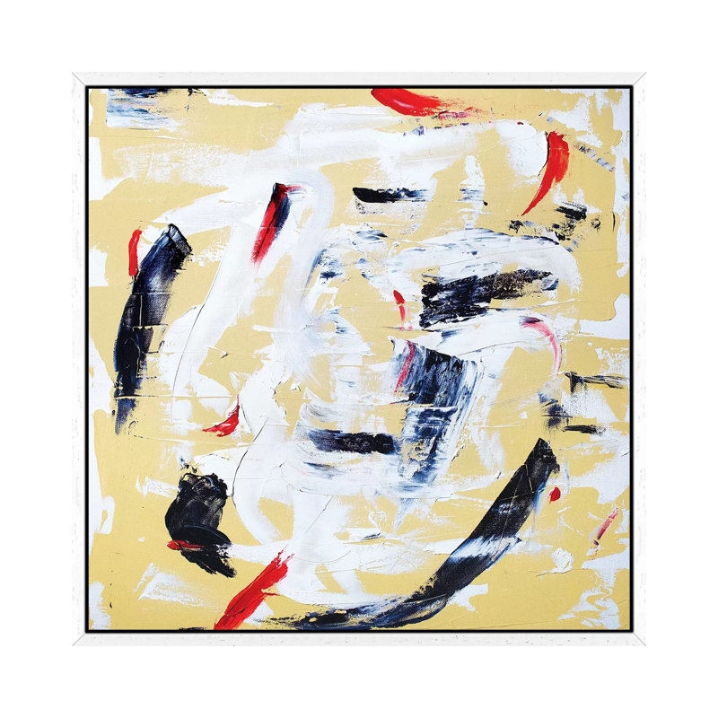 Swan Lake by Yura Ashi - Painting on Canvas, 66.04cm H x 66.04cm W x 3.81cm D, White Framed