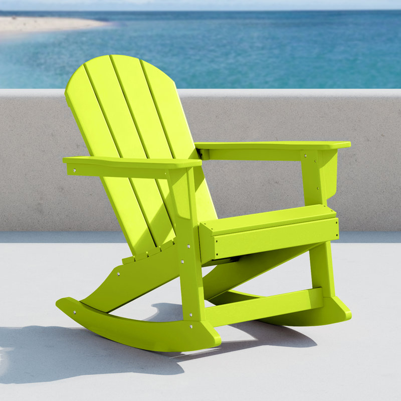 Chaise Adirondack berçante en PEHD Laguna, Limette