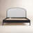 Seabrook Wood Bed with Upholstered Headboard-120463906-124538951