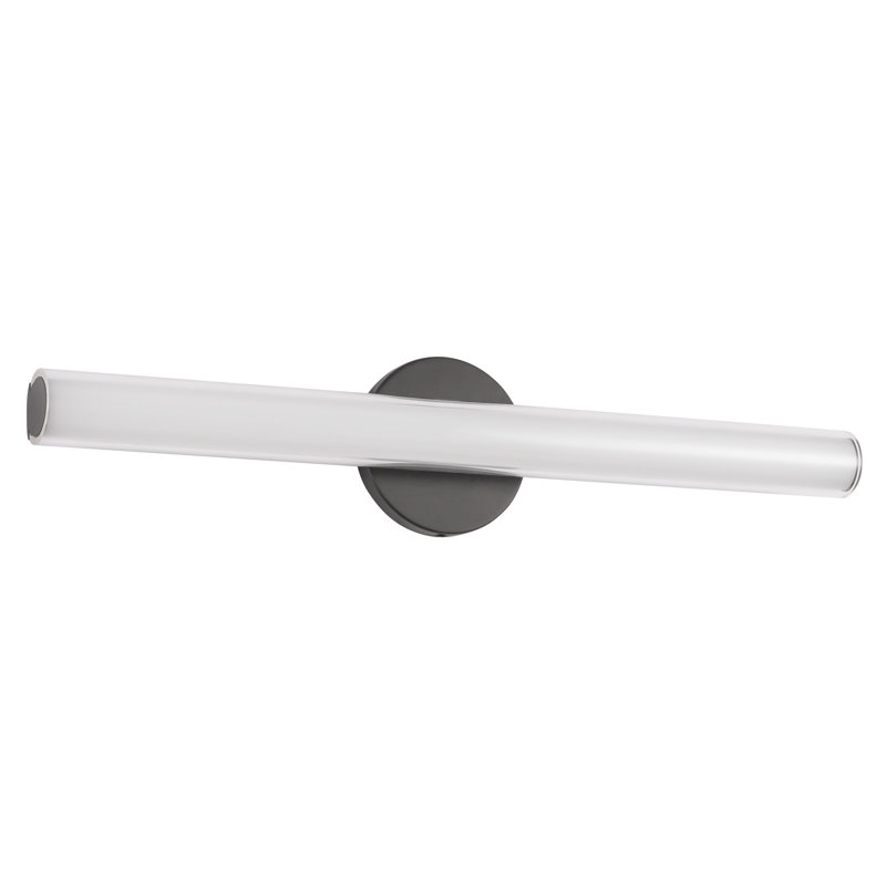 Tole 24-in Black dimmable LED Wall Sconce, Matte Black