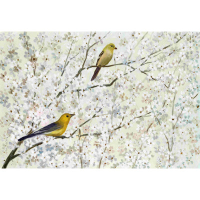 " Blossoms Birds 2 " Painting Print