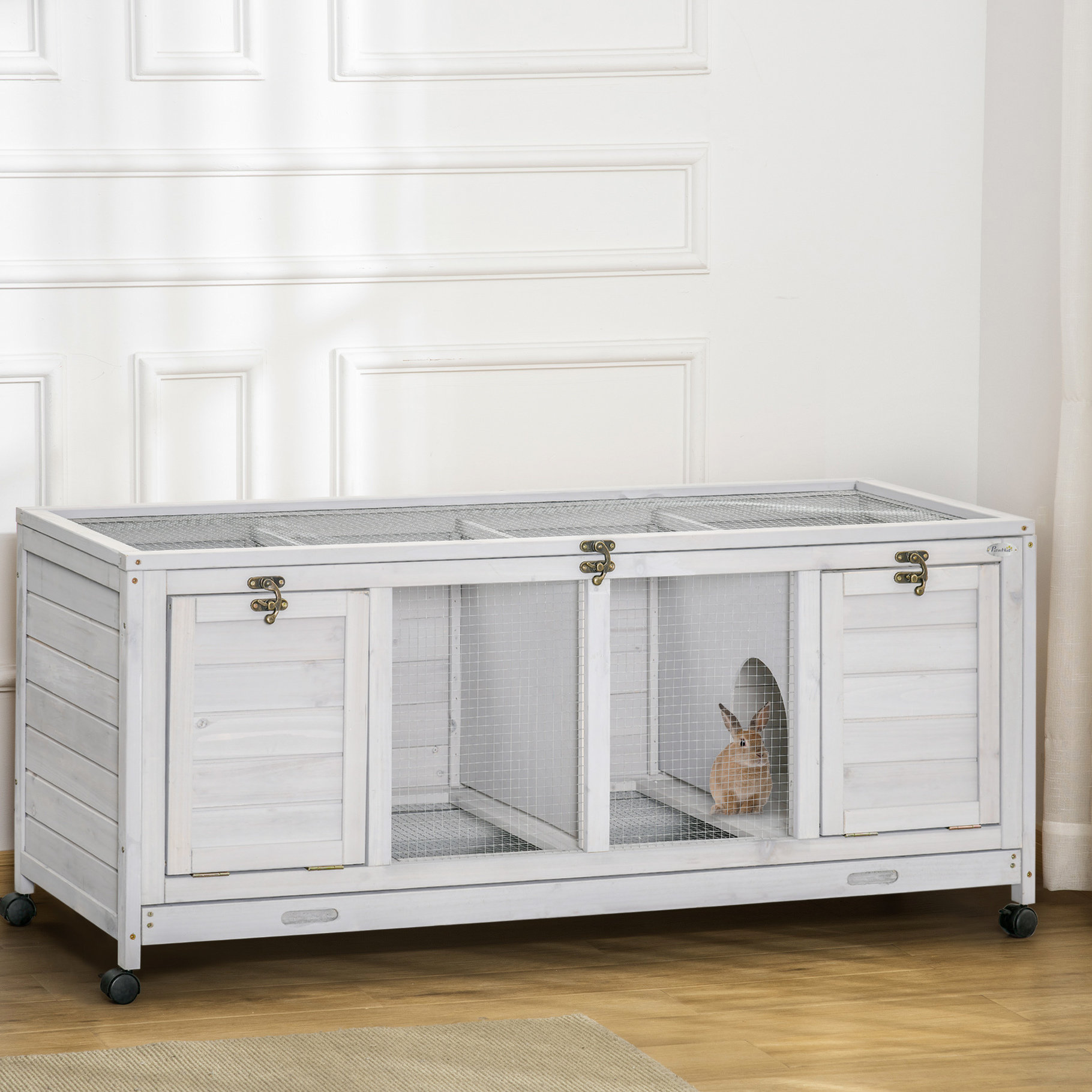 Tucker Murphy Pet™ Wooden For 1-2 Rabbits, With Wheels And Easy Access ...