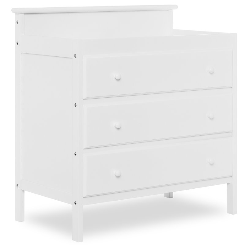 Changing Table Dresser with Pad, White