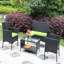 Patio 4 pièces d'extérieur: table à thé rembourrée, fauteuils et pièces d'extérieur: table-1249809560-1249809511