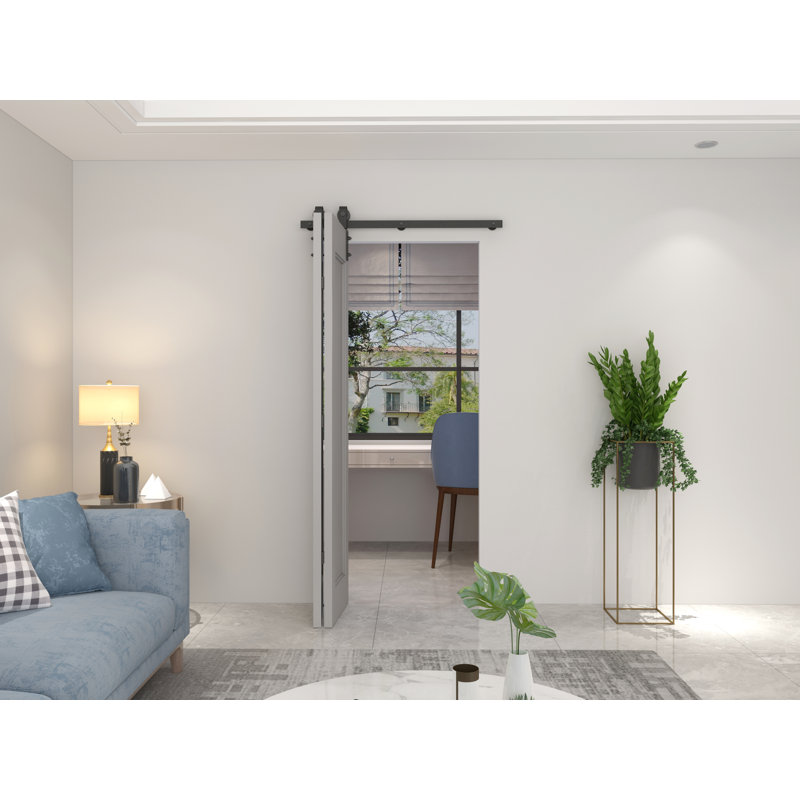 Matte Black 42" Steel Bi-Fold Door Hardware Kit
