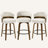 Mid-Century Modern Walnut Bentwood Swivel Bar Stool With Thick Cushioned Seat & 350 Lbs Capacity(Set Of 3)-1845584263-1845584259