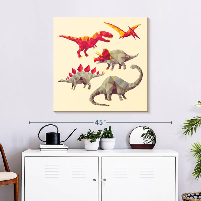 Crowle Geo Saurs, 30" H x 30" W