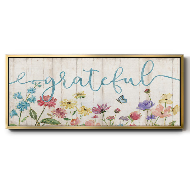 Grateful Wildflowers - Toile encadrée, H 20 po x l 50 po
