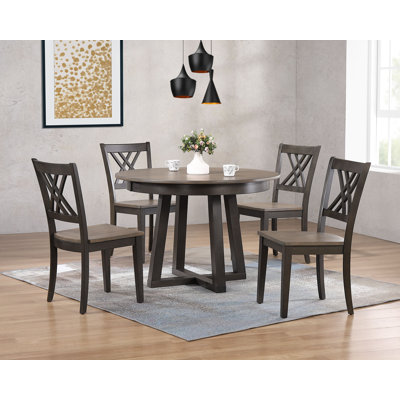 Ensemble de salle à manger extensible 7 pièces en bois massif Daiel