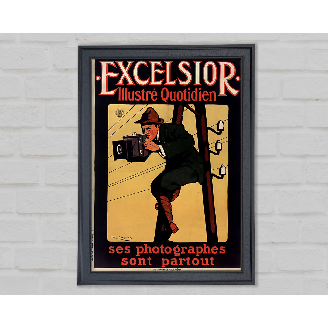 Gerahmtes Leinwandbild Excelsior Affiche