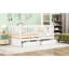 Lit de jour simple avec 2 tiroirs Fence Guardrails, blanc, confortable