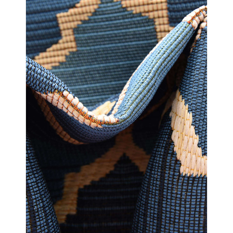Tapis intérieur / extérieur bleu Alice, Rectangle 2 pi 2 po x 3 pi