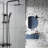 10.04*7.68" Thermostatic Shower System Rain Shower Head Set, 3 Function Metal Wall Mount Exposed Shower System with Rough-in Valve