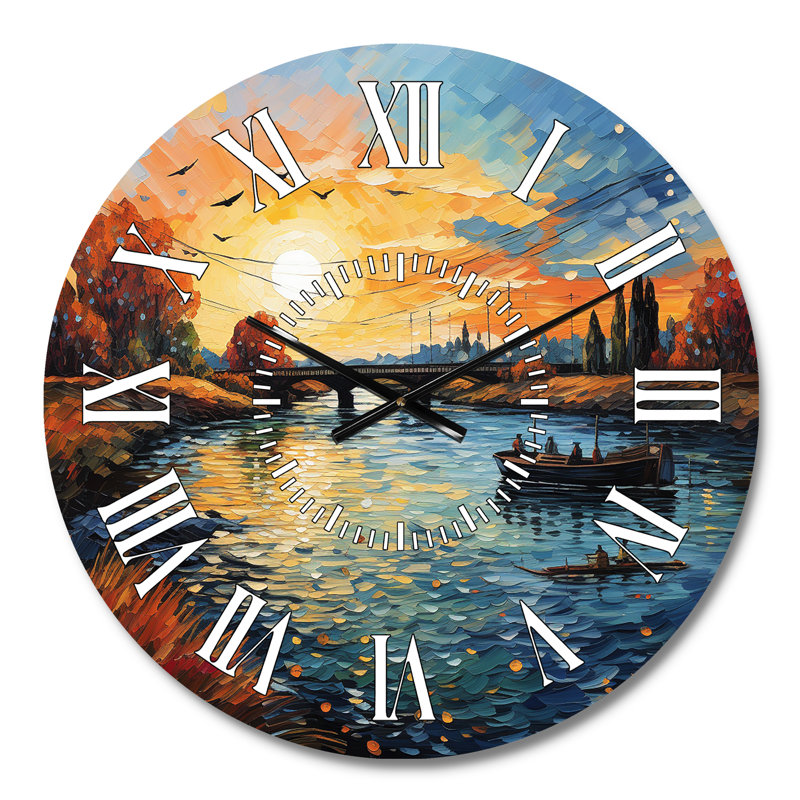 Horloge murale Vangogh The Bridge At Arles II - Vangogh, Médium