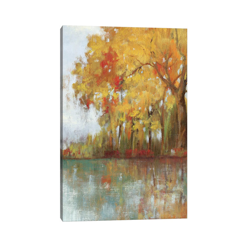 Forest Reflection I by Asia Jensen - Wrapped Canvas Painting, 20.32 cm H x 30.48 cm W