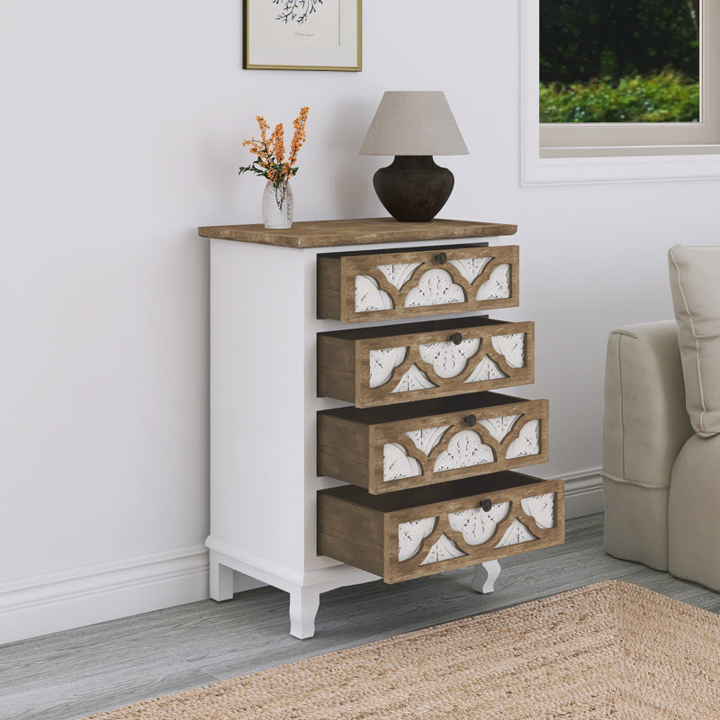 Commode d'appoint en bois massif Brooklee